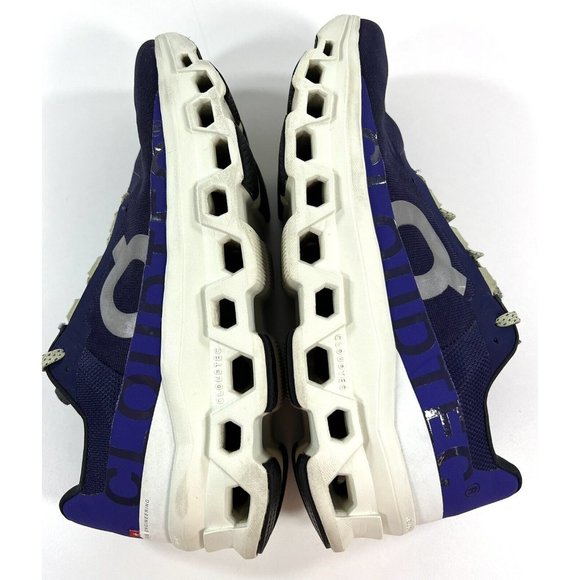 On Cloudmonster Mens 11.5 Running Shoes Sneakers Blue Purple Lightweight Cushion - Picture 4 of 10